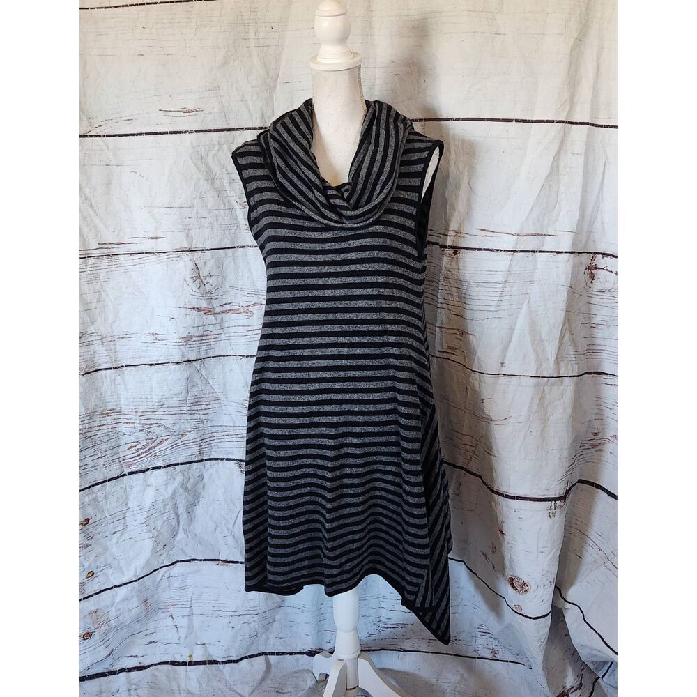 Bryn Walker Cowl Neck Lambswool, cashmere blend Striped Dress Size Medium